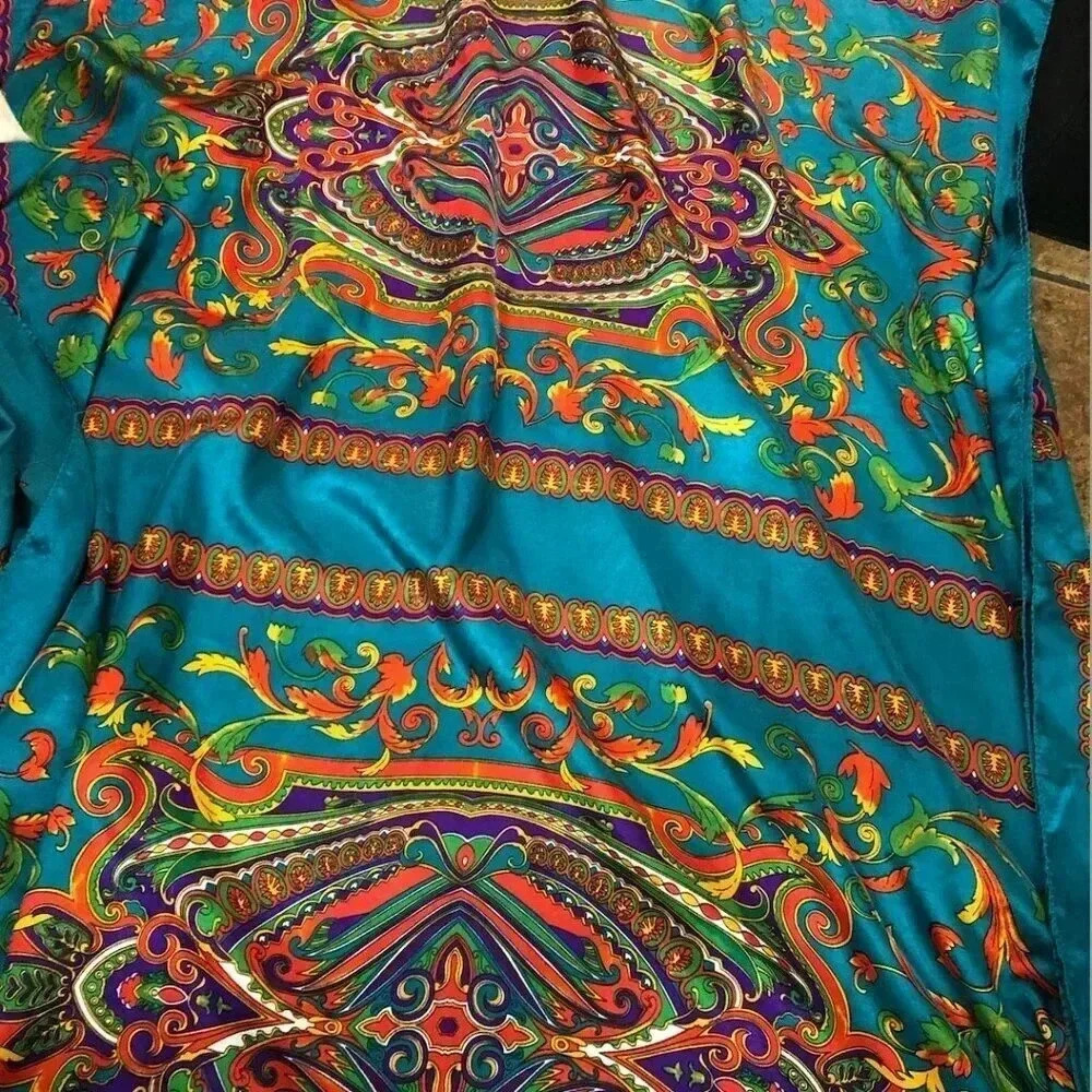 Vintage Winlar Kaftan Teal Paisley OS